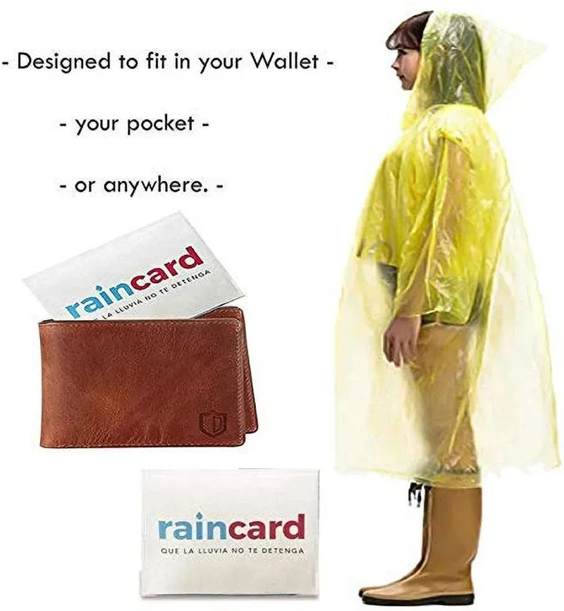 RAIN CARD DISPOSABLE POCKET RAIN CARD IDEAL FOR TRAVEL
